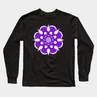 Purple Star Pattern Long Sleeve T-Shirt